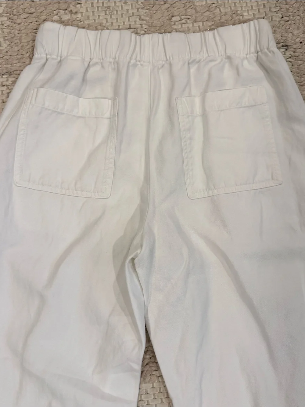 Banana Republic | White Wide-Leg Linen Pants